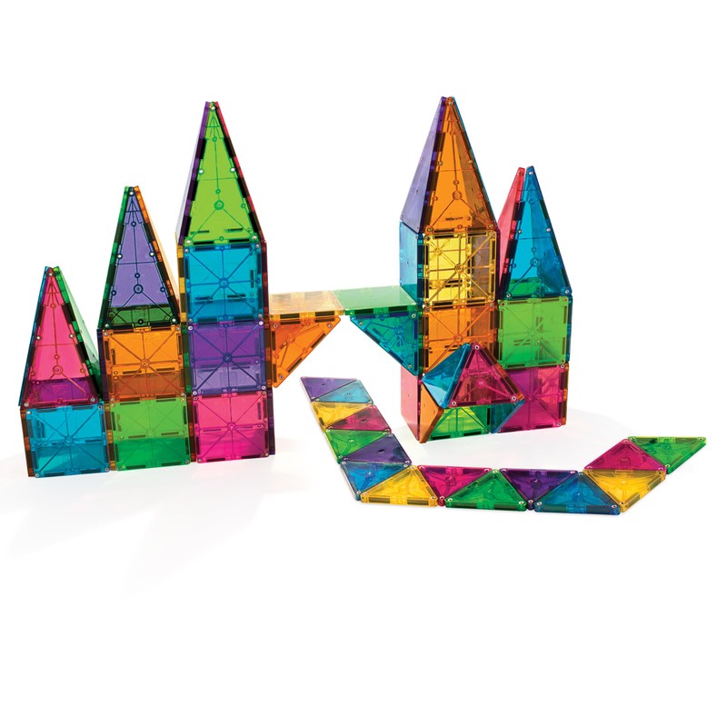 MAGNA-TILES Classic 100-Piece Magnetic Construction Set, The ORIGINAL Magnetic Building