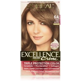 L'Oreal Paris Excellence Creme Triple Protection Color 6A Light Ash Brown/Cooler
