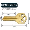 Kwikset KW1 Brass Key Blank x5