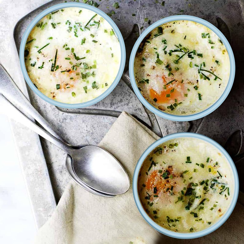 Dootafy 4 Pack Silicone Air Fryer Egg Pan Individual Microwave