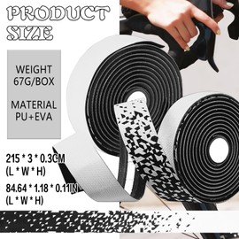 2pcs Bike Handlebar Tapes, Road Bicycle Bar Tape, Cycling Grip Tape, Absorbent Handle Tape, Wrap Your Bike for an Awesome Comfortable Ride(White,A)