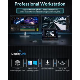 PHIXERO 10 in 1 USB Docking Station Dual Monitor 4K@60HZ for Mac M1/M2, Displaylink Dock with 2 HDMI & 2 DP, 100W PD, 3 USB 3.2Gen2 [10 Gbps], Ethernet, Audio, Compatible with Thunderbolt, Windows,et