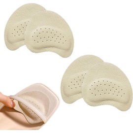 Almohadillas Para Zapatos, Plantillas Para Tacones De Mujer, 7.5cm x6.5cmAlivio Del Dolor y Cansancio En Pies, 4 Pares De Almohadillas De Cuero Genuino Para Uso Profesional y Social