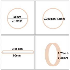 YOUOWO Rubber Bands, 110 Pack, American Color, #64, Inner Diameter: 2.2 inches (55 mm), Folding Diameter: 3.5 inches (90 mm), Width: 0.25 inches (6.35 mm), Thick Width: Rubber Bands, Anti-Degradation,