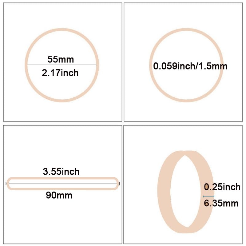 YOUOWO Rubber Bands, 110 Pack, American Color, #64, Inner Diameter: