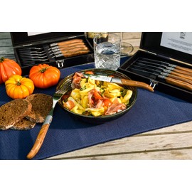 Laguiole Style de Vie Forks, Luxury Line, 6 pieces, Olive Wood, in giftbox
