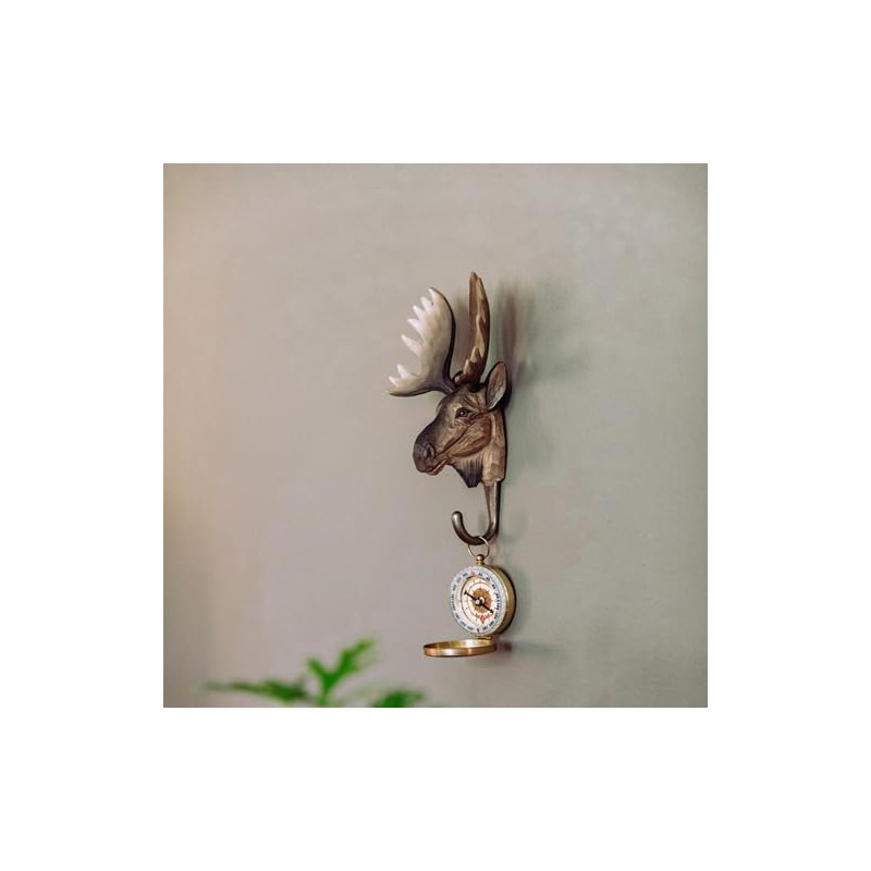 WILDLIFEGARDEN Wildlife Garden WG4508 Hook Elk - Hand Carved Hook