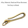 SEIWEI 2PCS Alloy Fish Hook Key Chain 50mm/1.97in U-Shaped Wallet