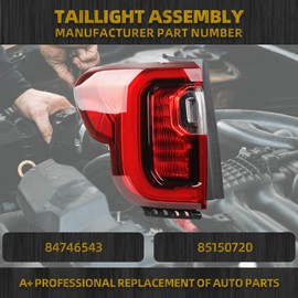 Dasbecan Tail Light Assembly Rear Lamp LED Type Compatible with 2020 2021 2022 2023 GMC Acadia Denali,SL,SLE,SLT Left Driver Side 84746543 85150720