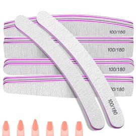 Nail Files Set 100/180, Files for Gel Nails, Nail Files Set, Nail File, Nail File Gel Nails, for Gel Nails, Manicure and Pedicure, Pets (5 Pieces, 5 Styles)