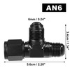 X AUTOHAUX AN6 Connector T Piece AN6 Female Thread Swivel
