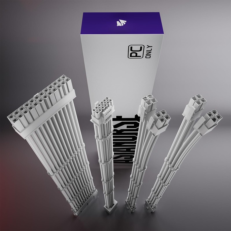 AsiaHorse 12VHPWR Cable Extension Kit, 16AWG Pcie 5.0 PSU Cable