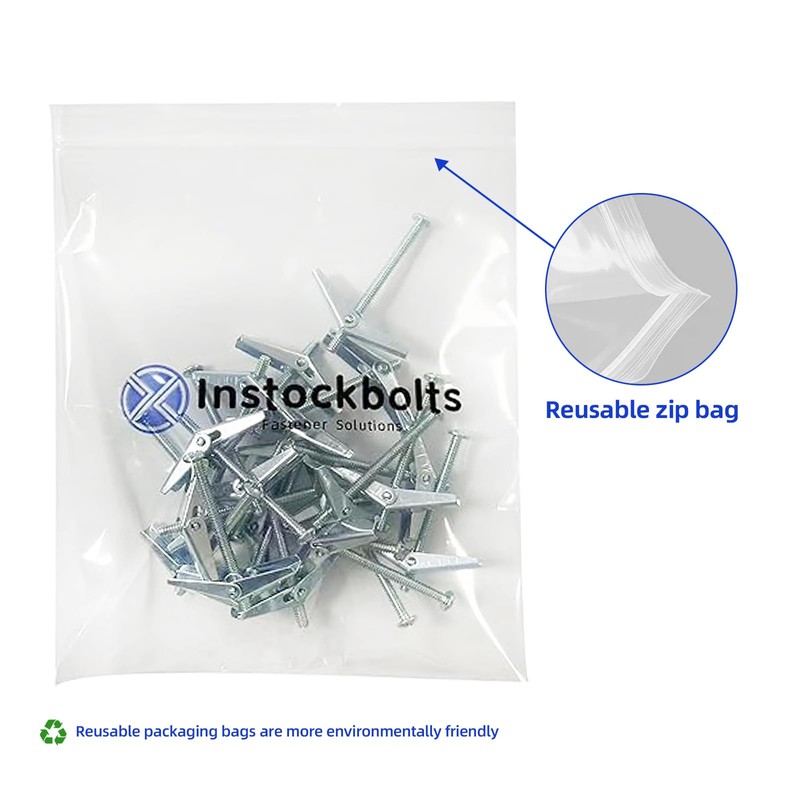 1/8" x 2" Toggle Bolts and Wing Nut- Spring Toggle