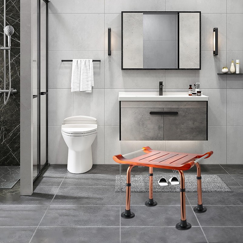 Teak Shower Bench Stool Chair Seat for Inside Shower Bath