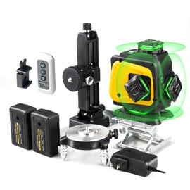 Ewsntols 4D 16-Line Laser Level with Rotatable Laser Window - 4×360° Self-Leveling Cross Line Laser for Construction, Tile, Ceiling, Picture Hanging & Home Renovation