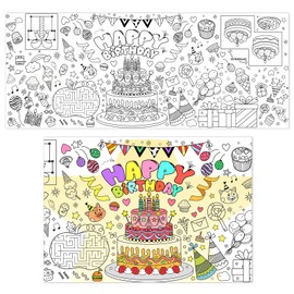 PHOGARY Colouring Table Cloths for Kids, Paper Tablecloths Birthday Party Table Cover for Kids Painting Giant Colouring Poster Princess Castle DIY Crafts