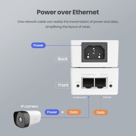 Tenda 30W Gigabit PoE Injector, IEEE 802.3at/af PoE+ Injector, PoE Adapter, Plug & Play, Distance Up to 100m (PoE30G-AT)