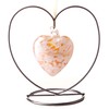 Amelia Art Glass Birthstone Heart April (Diamond) with Heart Stand