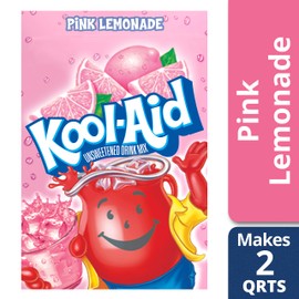 Kool-Aid Unsweetened Caffiene Free Pink Lemonade Zero Calories Powdered Drink Mix 1 Count Pitcher Packet