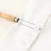 Button Hook and Zipper Pull Assist Tool with Wooden Handle