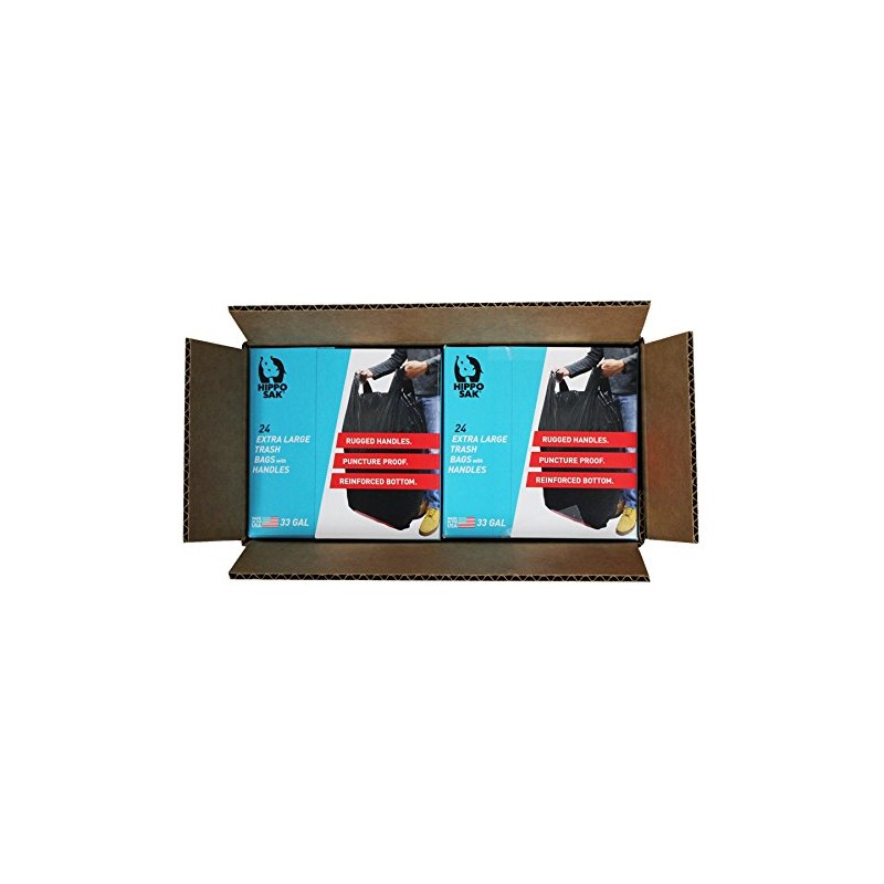 Hippo Sak 33 Gallon Extra Large Trash Bags with Handles