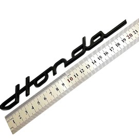 TOUFEIYUAN 1pc Honda Classic Emblem Plating Cursive 215mm x 23mm (Silver Long)