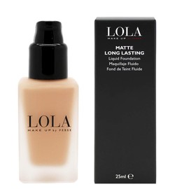 Lola Make-Up Flawless Matte Long Lasting Liquid Foundation, Medium, Full Coverage, Buildable, Long Lasting, Vegan, No.R43 Medium
