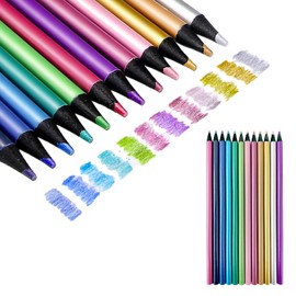 NYGGTYK 12 Coloured Pencils, Metal Pencils, 12 Colour DIY Pencils, Creative Graffiti Pencils, Colouring Pens for Children, Suitable for Colouring, Painting and Graffiti of Handmade Products