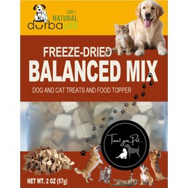 Beef & Duck Liver Freeze-Dried Balanced Mix Dog & Cat Treats Food Topper 2.1oz (60g)