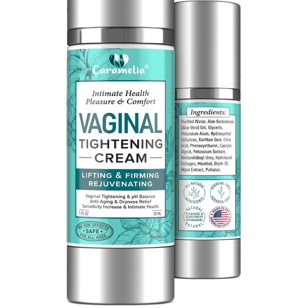 Vaginal Tightening Cream - Narrows Vaginal Walls Improves Vagina Health with Anti-inflammatory and Soothing Effect - Enhances Intimate Sensitivity Restoring Self-Confidence - Made in USA - 1 fl oz (Blue)