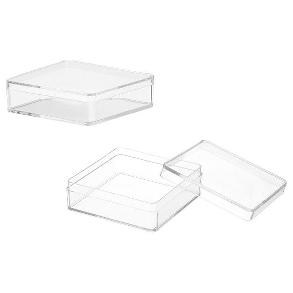 YELARXI Acrylic Box with Lid, 2.36 x 2.36 x 0.79