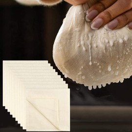 Refrung Pack of 10 Cheesecloth Straining Cloth 50 x 50 cm Cheese Cloth Filter Cloths Washable Filter Cloth Reusable Cheesecloth Filter Cloth Cloth for Berries Nut Milk Soup Cheese Yoghurt Juice