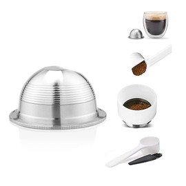 RECAFIMIL Coffee Capsule, Reusable Vertuoline Coffee Pods Refillable Vertuo Capsule Compatiable Vertuoline GCA1 ENV135,with Filler Helper to Make Cleary (Classic set)