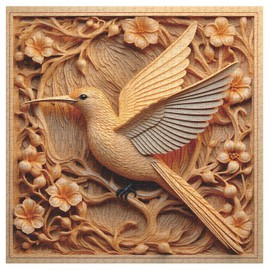 Hummingbird Puzzles for Adults 1000 Pieces, Bird Flowers Art Jigsaw Puzzles, Impossible Birds Autostereoscopy Animal Puzzle as Hummingbird Home Decor