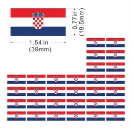 Womaha 30 Sheets Croatia Flag Temporary Tattoos for Kids Adults Fans Fake Face Tattoo Stickers