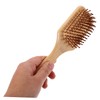 Outanaya 2 Pcs Cushion Hair Brush for Scalp Massage Bamboo