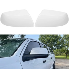 APESER Compatible with Toyota Tundra Sequoia Mirror Cover Replacement 2007-2021,2nd Gen Tundra Side Mirror Caps for Left Driver & Right Passenger Side,Replace 879150C040, 879450C020,Super White,1 Pair