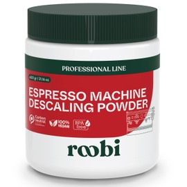 Roobi Professional Espresso Machine Descaling Powder. Carbon Neutral Espresso Descaler Powder. Up to 21 uses, 600gr.
