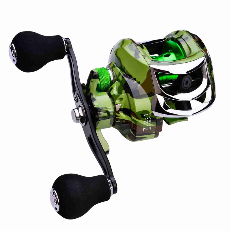 Left Hand Baitcasting Reel 18+1 BB Bearings Portable Fishing Reel