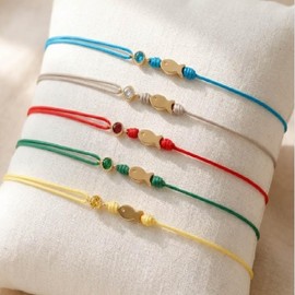 National Museum of Korea Goods Amulet Pollock Bracelet Five Elements Good Luck Knot Bracelet Wish Amulet Gift I agree to third party provision for delivery / 국립중앙박물관 굿즈 액막이 명태 팔찌 오행실 행운 매듭팔찌 소원 부적 선물용 배송을 위한 제3자 제공에 동의합니다