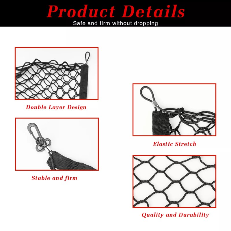 SHENKENUO 1PC New Rear Trunk Envelope Vertical Style Cargo Net
