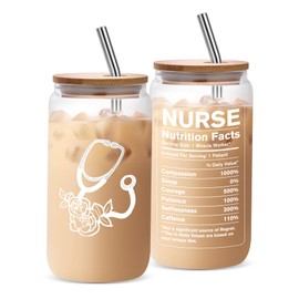 Best Nurses Gifts for Women - Funny Nurse Appreciation Birthday Graduation Retirement Christmas National Nurses Week Work Gifts - LPN RN Sister Friend Mom Coworker Gift Glass Cup