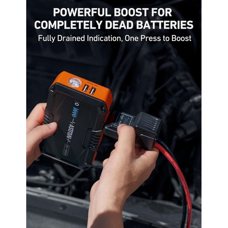 AstroAI S8 Car Battery Jump Starter 1500A Battery Pack (Orange)