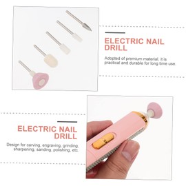 Vaguelly 1set Nail Drill Set Electric Nail File Salon Supplies Kit for Manicure
