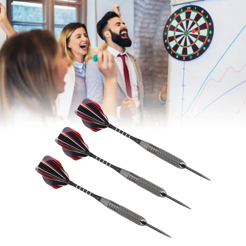 3PCS Metal Tip Darts Set for Dartboard Iron Aluminum Professional