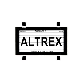 Altrex Number Plate Protectors Motorbike Black Lined 9DMBL