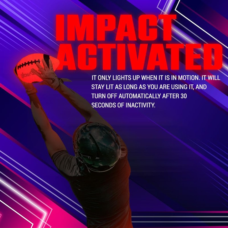 Light Up LED American Football Size 9