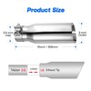 SVULK 2.5" Stainless Steel Exhaust Tip, 2.5 Inch Inlet to