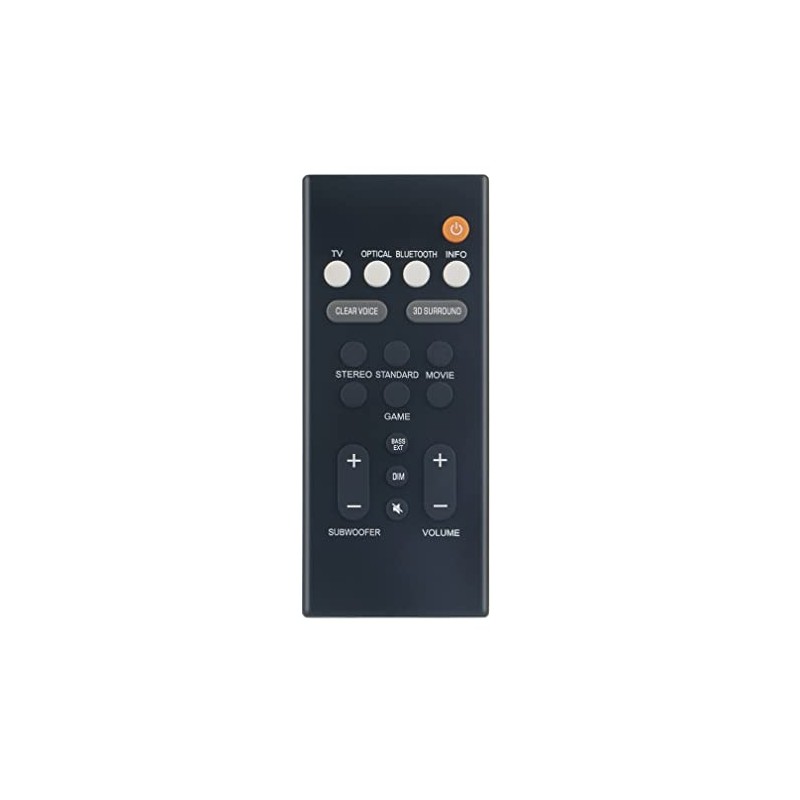 AULCMEET Remote Control Replacement for Yamaha SR-B20A VDQ7630 SR-C20A SR-B20ABL
