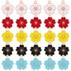 SUNNYCLUE 1 Box 100 Pieces 5 Colours Japanese Cherry Blossom Pendant Small Flower Pendant Enamel Flat Pink Red Spring Small Flower Pendant for Jewellery Making Pendant Earrings Wedding Urla, enamel